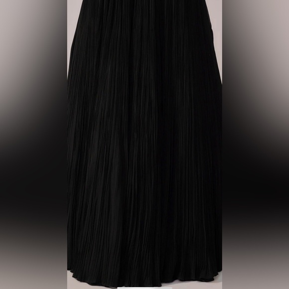 Designs By Julie Black Crushed Crinkle Flared Super Maxi Pull On Skirt Women M - Picture 4 of 12